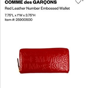 Designer wallet, red leather, brand new